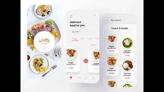 Food app UI animation