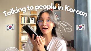 Talking to people in Korean || Chika with a fan🫶