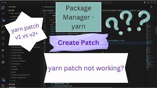 yarn patch | yarn patch package | yarn patch not working | yarn v4 #yarn #javascript #nodejs