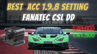 BEST FFB Settings for FANATEC CSL DD - Assetto Corsa Competizione 1.9.8