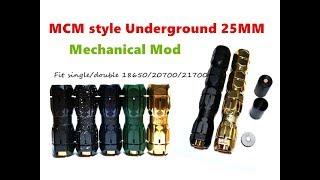 MCM style Underground 25MM Mechanical Mod tube from Wejoytech