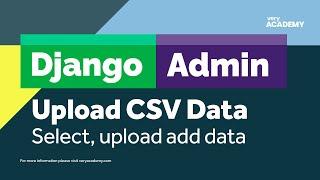 Django Admin CSV file upload