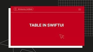 Table in SwiftUI