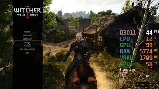 AMD Radeon HD 7870 -- AMD Ryzen 3 3100 -- The Witcher 3 Wild Hunt FPS Test