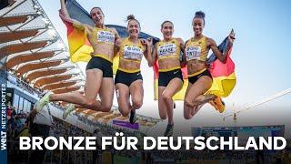 Leichtathletik-WM in Eugene | Bronze für Deutsche Frauen-Sprintstaffe