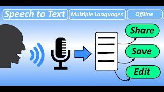 SpeeTex Speech to text, Multiple Languages