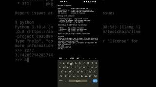 Python on Termux Android - The most powerful scientific calculator #shorts