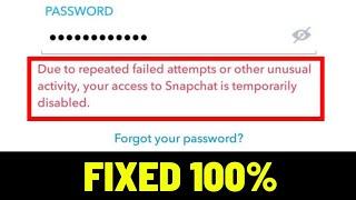 How to Fix Due to Repeated Failed Login Attempts or Other Unusual Activity Error on Snapchat (2023)