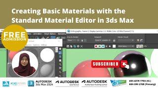 Creating basic materials with the standard material editor in 3ds Max