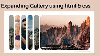 How To Create Expanding Image Gallery Using HTML & CSS