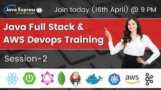 Day 2  - Java Full Stack | AWS | Prometheus | Grafana | JMeter | Devops Training | GraphQL | ELK