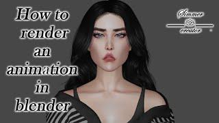 Blender tutorial: How to render an animation || #sims #sims4 #sims4blender #tutorial #subscribe