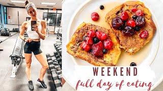 WEEKEND Full Day of Eating | 4 Weeks Out | Bikini Prep | NPC Bikini Competitor