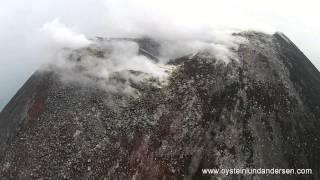 Krakatau volcano - aerial footage: 6th June 2014