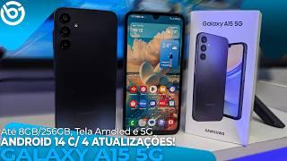 GALAXY A15 5G | O NOVO CAMPEÃO dos MODELOS BARATOS? Tela Amoled, Android 14 e 4 Atualizações!