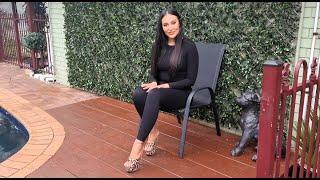 Ashley Unboxes Leopard Print 6 Inch High Heel Mule Platform Shoes