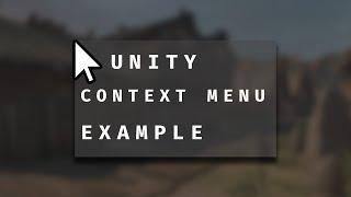 Creating a Context Menu in Custom Unity Editors