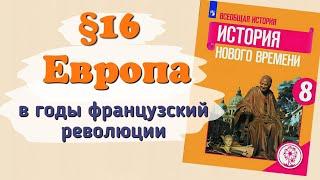 Краткий пересказ §16 Европа в годы французской революции. История 8 класс Юдовская