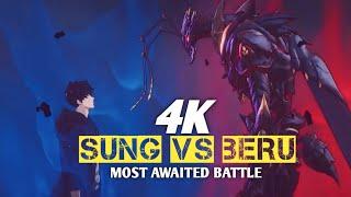 Sung Jin Woo Vs The Ant King (Beru) - The Battle everyone was waiting for ￼ #sololeveling