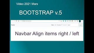 Bootstrap 5  navbar align right