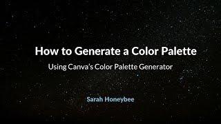 How to Generate a Color Palette with Canva's Color Palette Generator