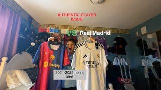 AUTHENTIC PLAYER VERSION Real Madrid 2024-2025 Home Kit VS Barcelona 2024-2025 home kit