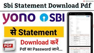 SBI Yono se Statement kaise nikale 2024 | Sbi Statement Pdf Download | Sbi Statement Pdf Password