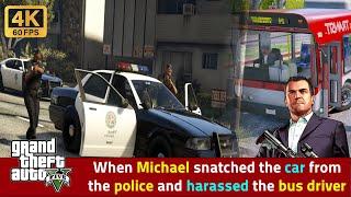 GTA 5: Michael Snatch Car From Police - Game Play in Hindi | Geega Gamers |