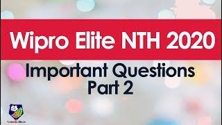 Important questions for Wipro NTH 2020 exam Part 2 !