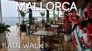 Walking through THUNDERSTORM in MALLORCA island ️ RAIN walk | Spain 2024