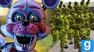 SPRINGTRAP HORDE VS THE ANIMATRONICS! || GMOD FNAF (Five Nights at Freddys Garrys Mod)