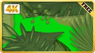 Leaves Transition effect green screen video