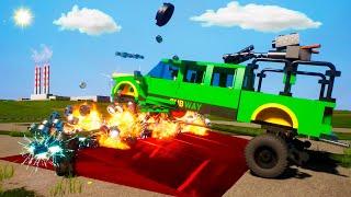 Epic Car Explosions! Brick Rigs. Multiplayer Gameplay