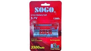 Unwrapping of SOGO 18650 3.7V rechargeable batteries/cells