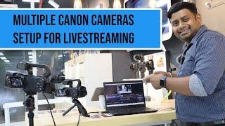 How to setup two or Multiple Canon Cameras in OBS for Livestreaming || how to live stream Cameras