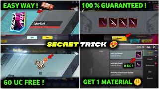 Omg ! Secret Trick  Get 100% UPGRADE Gun Skin | Cyber Week Bgmi | Free Material Trick | Free Uc Bgm