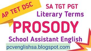 Prosody in Telugu I Literary Terms School Assistant English TET DSC syllabus SA TGT PGT 2024