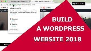 Building a WordPress website 2018 - HTTPS - SEO  Full Tutorial