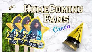 How To Make Homecoming Fans In Canva