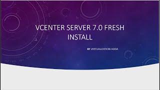 vSphere 7.0 - Install VCSA VC through CLI installer