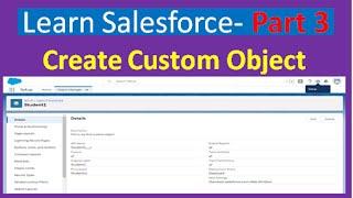 Create Custom Object: Salesforce Admin Training for Beginners : Part 3
