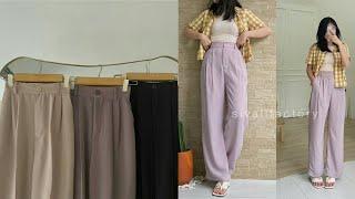 Rekomendasi Shopee Haul Kulot Loose Pants Highwaist + Link Shopee #shorts