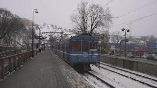 Sweden, Stockholm, train ride from Henriksdal to Saltsjöbaden