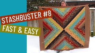  FAST & EASY BEGINNER QUILT WITH JELLY ROLLS -  FREE STASHBUSTER PATTERN