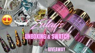 ACRYLIC SWATCH PARTY  | UNBOXING MY SCOOPS FROM @zulaysnails  + GIVEAWAY 