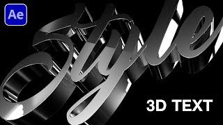 After Effects 3D Text Effects - No plugin