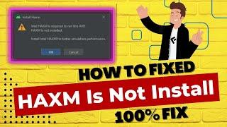 How To Fix Intel HAXM is required to run this AVD in Android Studio | 100% solve | search and solve