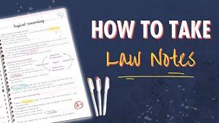 How I Take Notes (at Law School) - The SOAR Framework