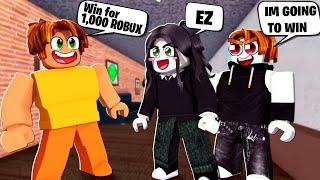 GIVING FANS ROBUX IF THEY BEAT ME IN MM2 Murder Mystery 2!