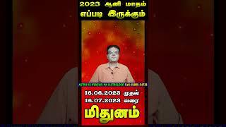 Mithunam Rasi Aani Month Rasi Palangal 2023 in Tamil | மிதுனம் ராசி ஆனி மாத ராசி பலன்கள் 2023